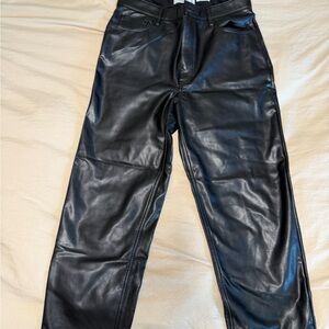 Abercrombie & Fitch Women's Black Leather Pants